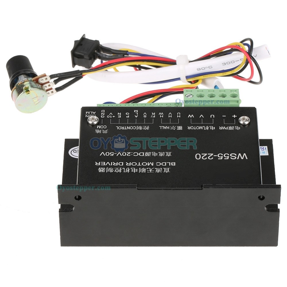 WS55-220 3 Phase Brushless DC Motor Driver DC20-50V 12A BLDC Motor Controller